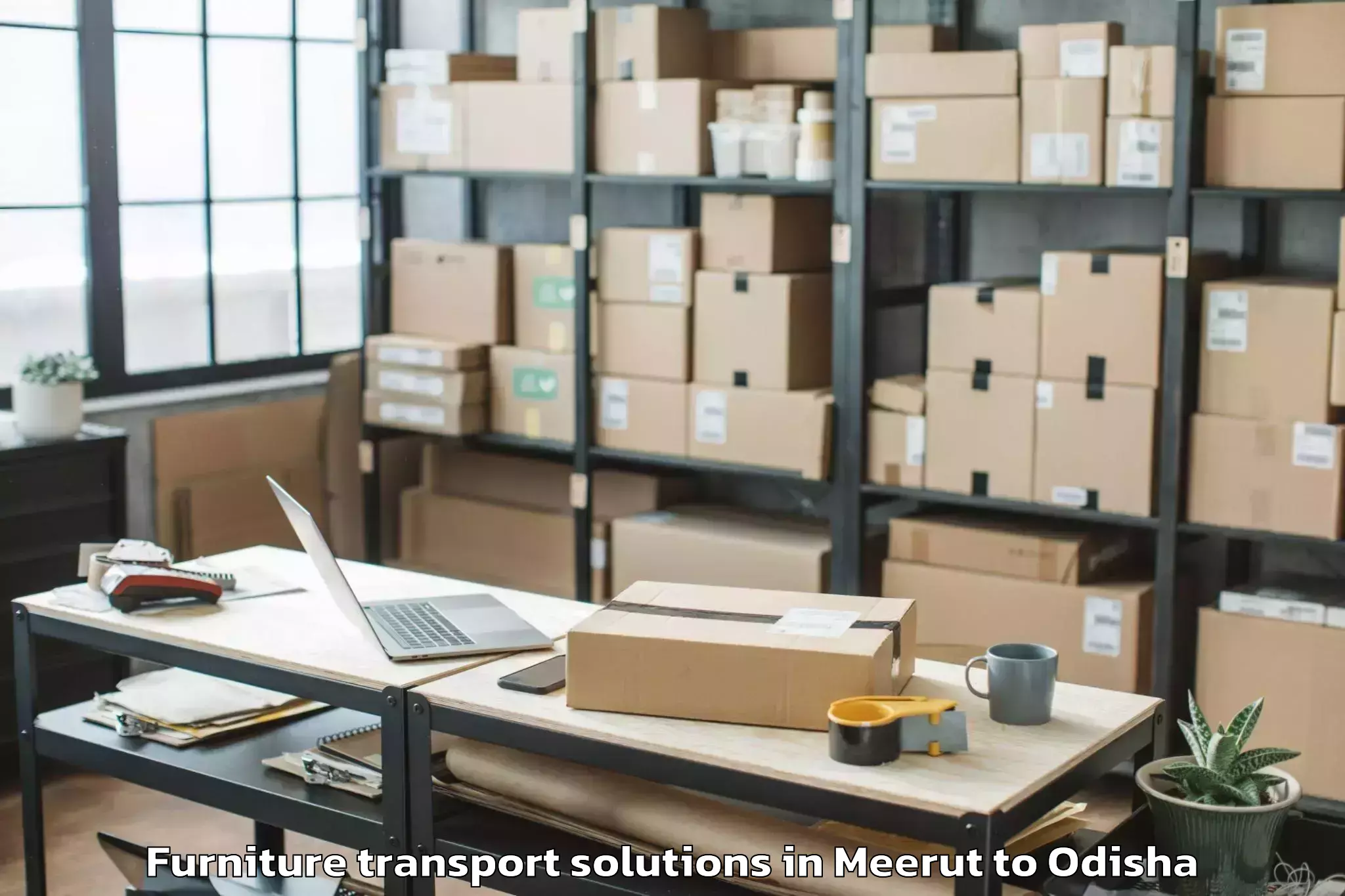 Affordable Meerut to Muniguda Furniture Transport Solutions